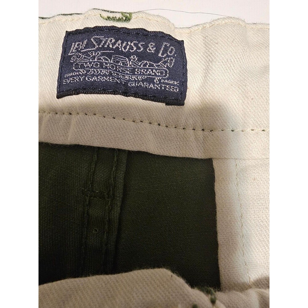 Levi's 514 Mens 36x32 Straight Fit Pants Olive Green 100% Cotton Chino Twill - Picture 3 of 8